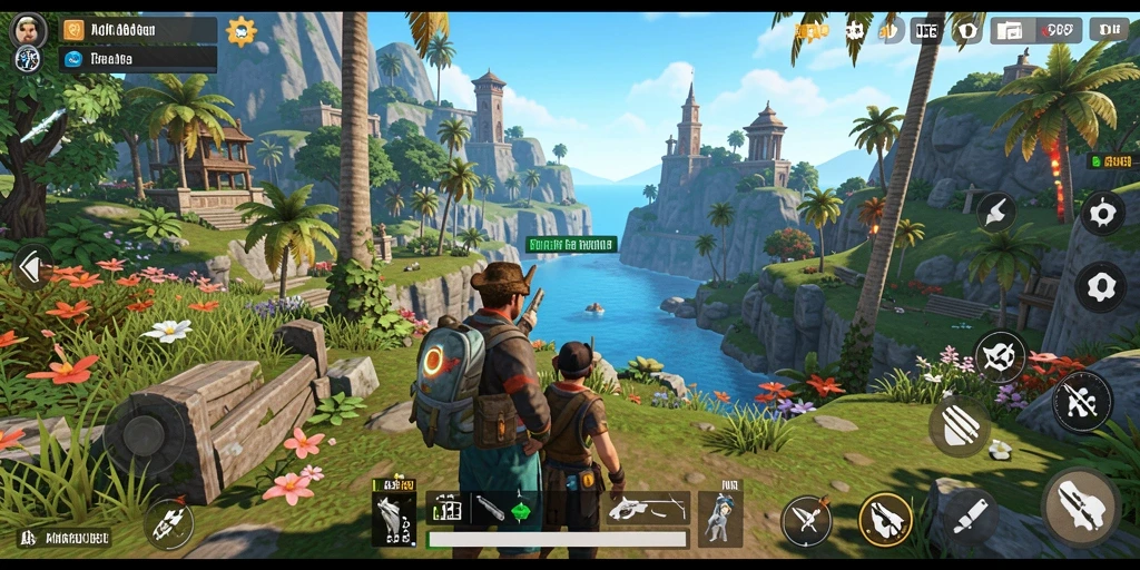 Screenshot gameplay <strong>AJR88</strong> menunjukkan petualangan mendebarkan di dunia terbuka.