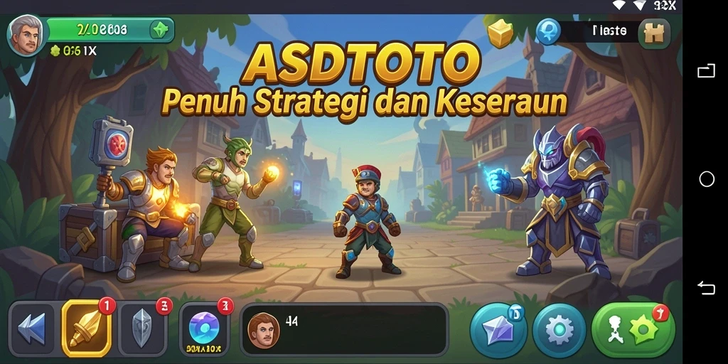 Tampilan gameplay ASDTOTO dengan elemen strategi Idle.
