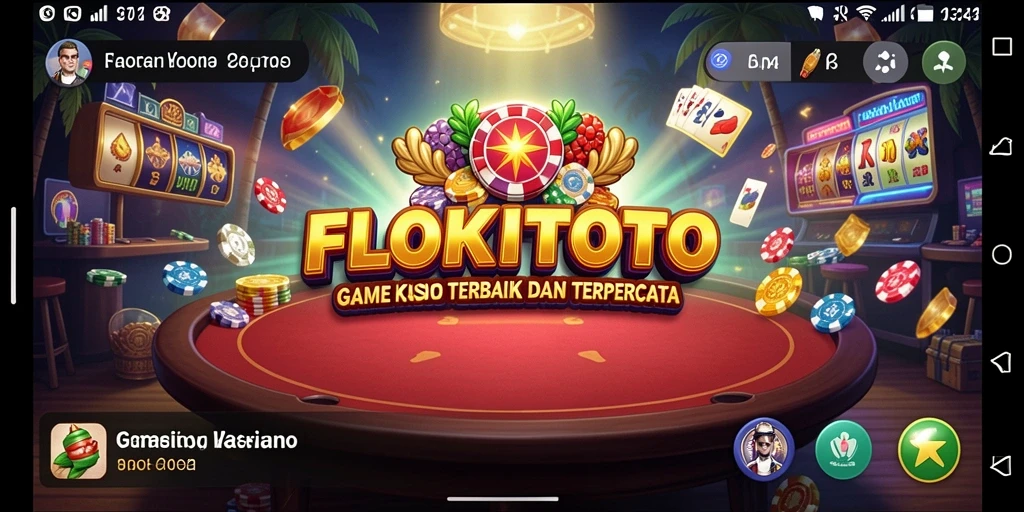 Tampilan menarik dari gameplay Kasino di FLOKITOTO.
