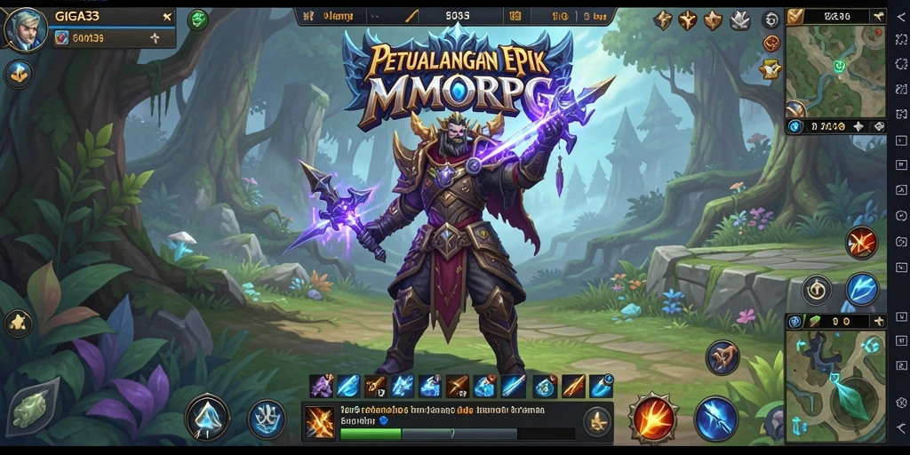Screenshot GIGA33 menampilkan aksi seru dalam gameplay MMORPG.