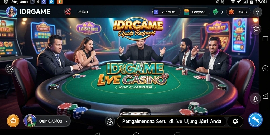 Tangkapan layar gameplay Live Casino yang menarik dan interaktif.