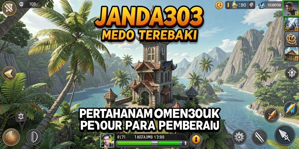 Tampilan gameplay menara pertahanan yang menarik di JANDA303.
