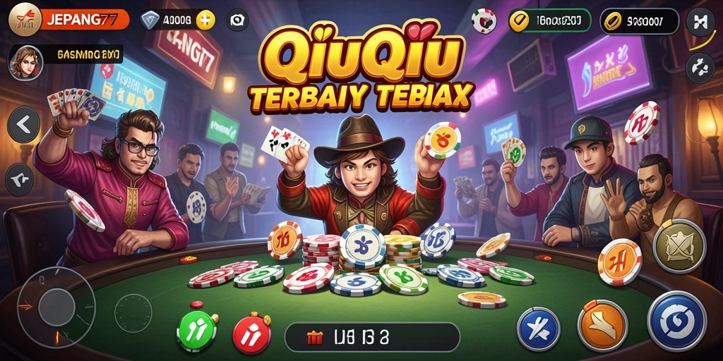 Screenshot gameplay <strong>JEPANG77</strong> menampilkan keseruan bermain QiuQiu.