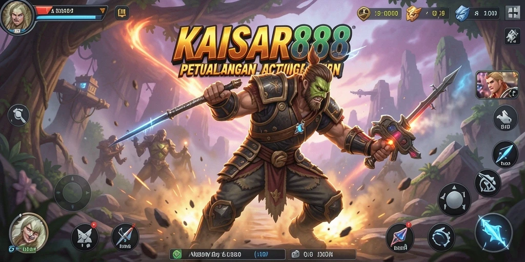 Tampilan gameplay seru dari KAISAR888 dengan aksi mendebarkan.
