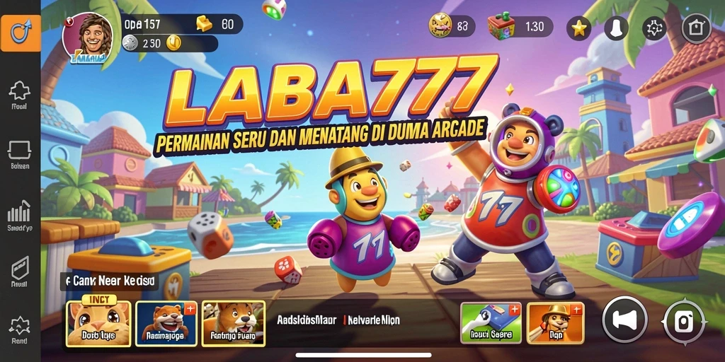 Tampilan utama gameplay LABA777 yang penuh warna dan tantangan seru.