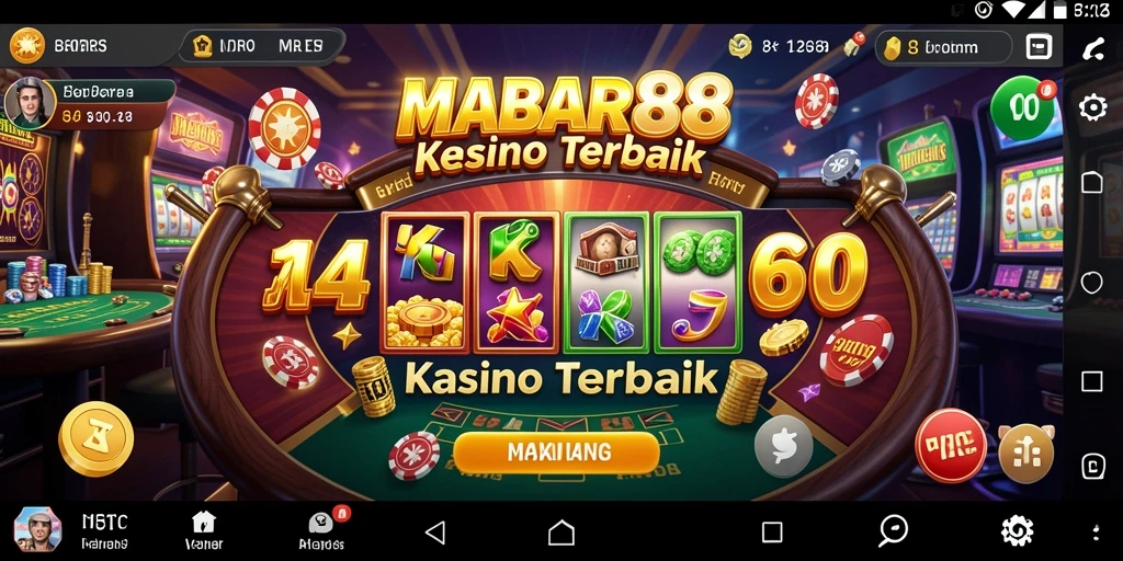 Screenshot MABAR88 menunjukkan pemain menikmati berbagai permainan Kasino.