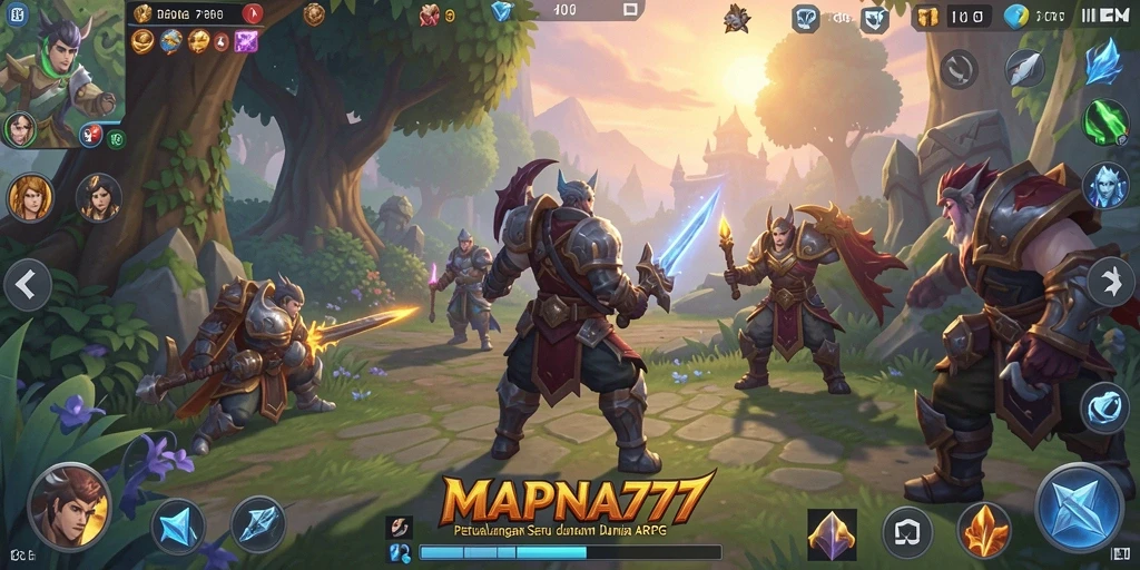 Screenshot menampilkan pertarungan seru dalam MAPNA777 dengan karakter-karakter menarik.