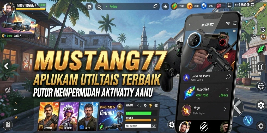 Tampilan antarmuka MUSTANG77 yang sederhana dan fungsional.