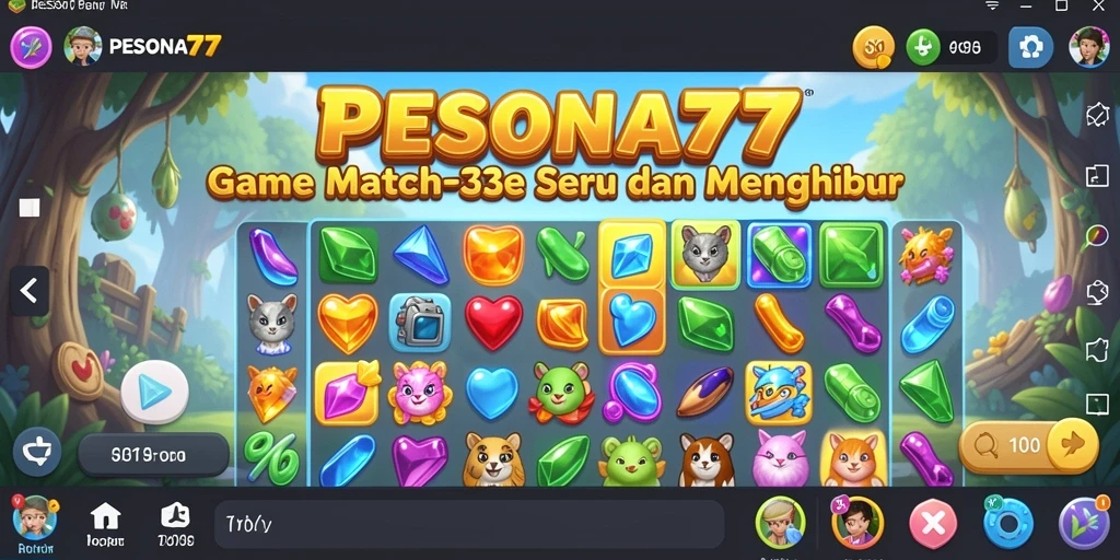 Tampilan gameplay PESONA77 dengan bola warna-warni yang menyenangkan.