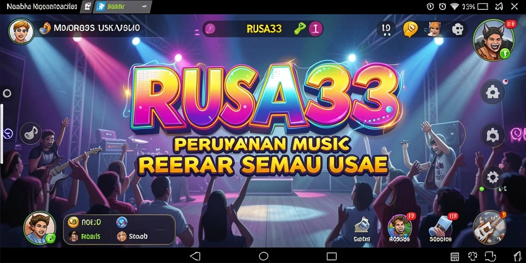 Screenshot gameplay RUSA33 menampilkan pemain dalam aksi memainkan lagu.