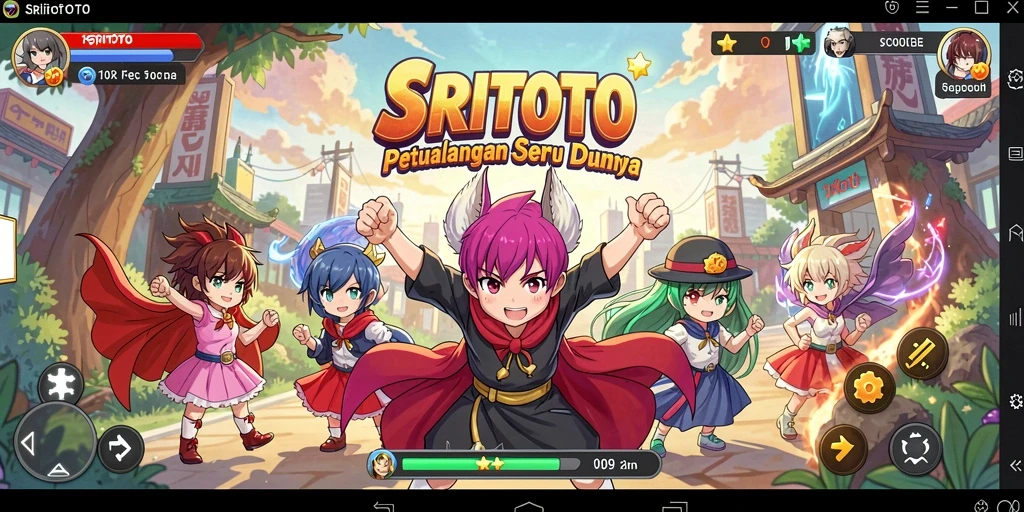Tampilan screenshot gameplay menunjukkan pertarungan seru dalam game Anime.