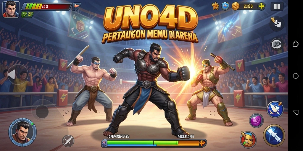 Gameplay Fighting yang memukau dan mendebarkan di UNO4D.